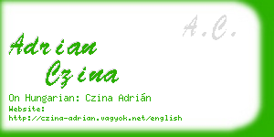 adrian czina business card